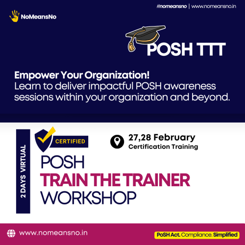 UpComing Posh Train The Trainer Workshop at NoMeansNo